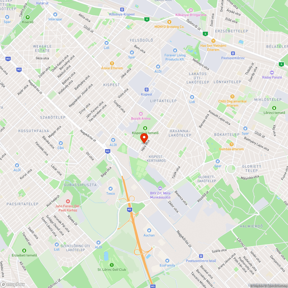 194-es Kassa utca megállója (F03999) bejelentés helye