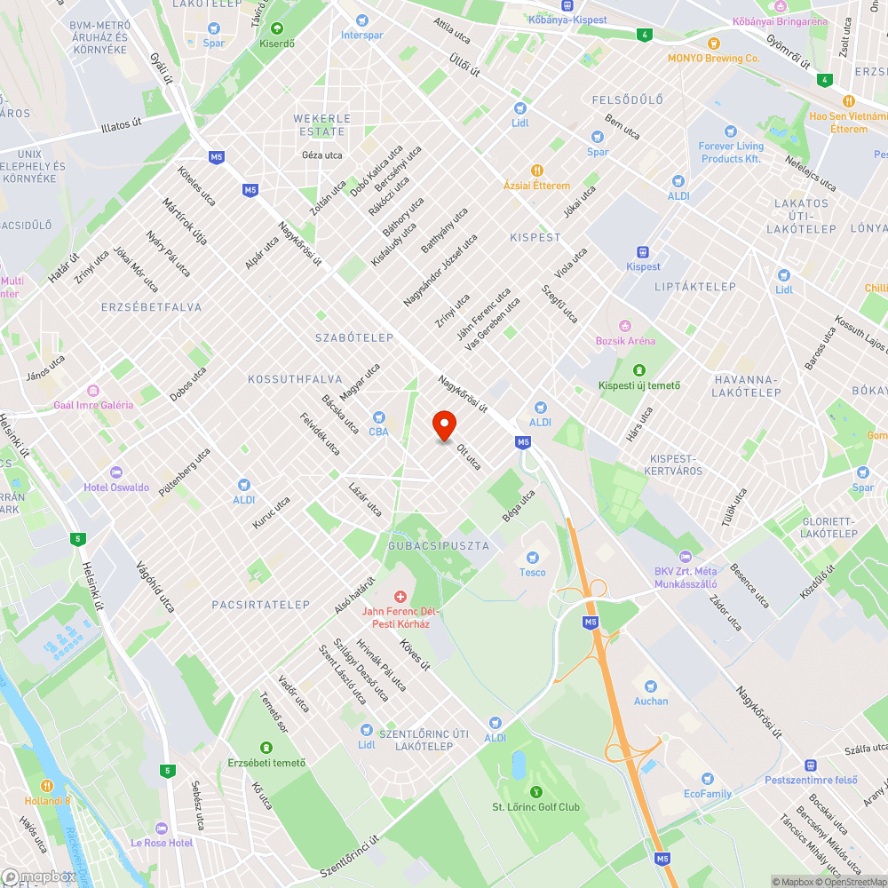 letörött falomb bejelentés helye