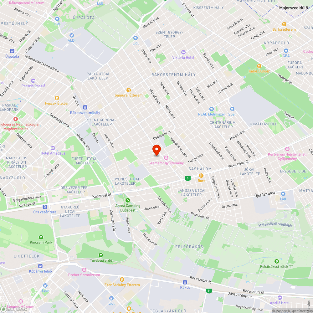 Ellenirányú kerékpározás (Őrmester utca) bejelentés helye