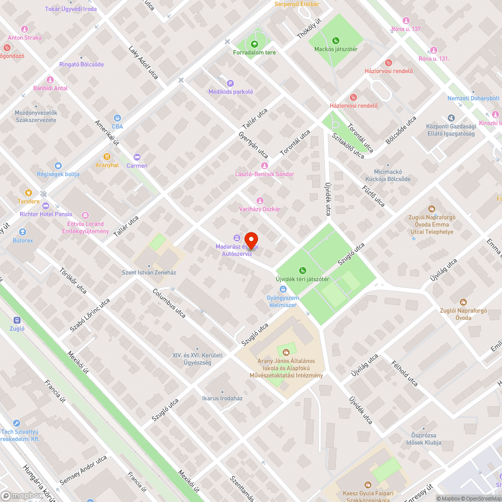 Magánparkoló közterületi zöldfelületből bejelentés helye