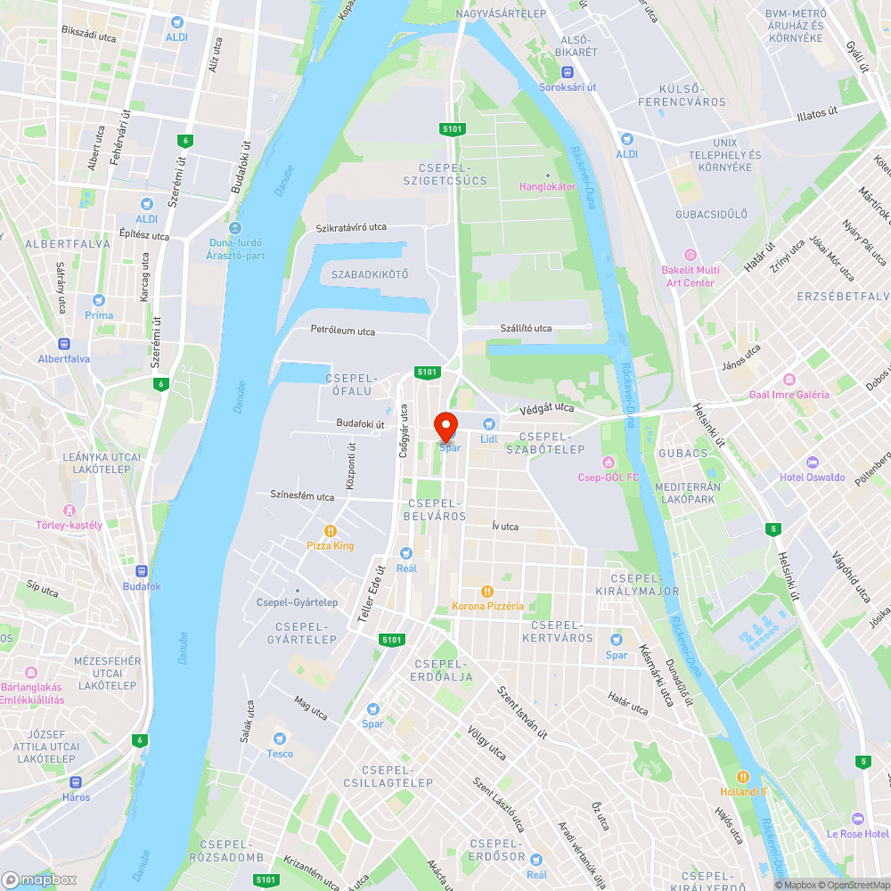 Megrongálódott villanyoszlop bejelentés helye