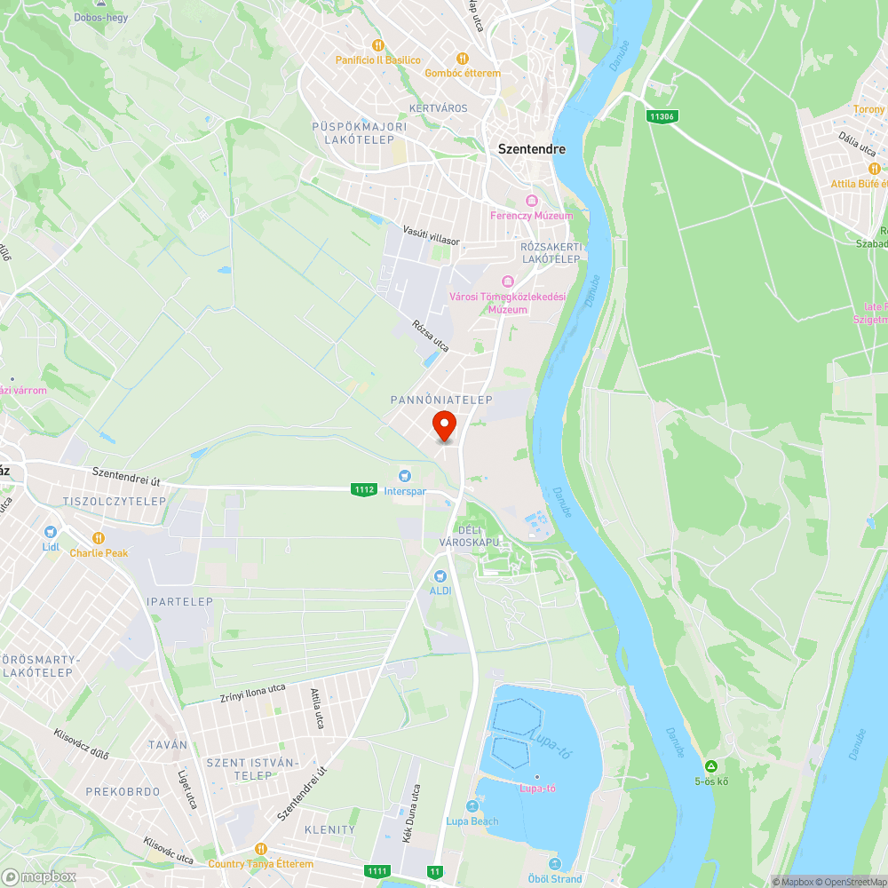 Patak utcai kátyú bejelentés helye