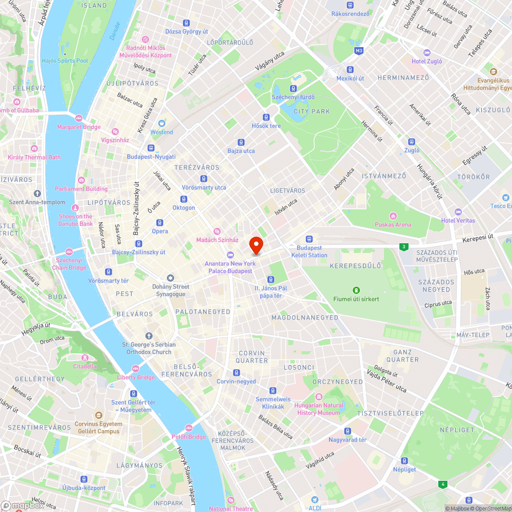 Szövetség u., Rákóczi út sarkán ritkán váltó közlekedési lámpa bejelentés helye