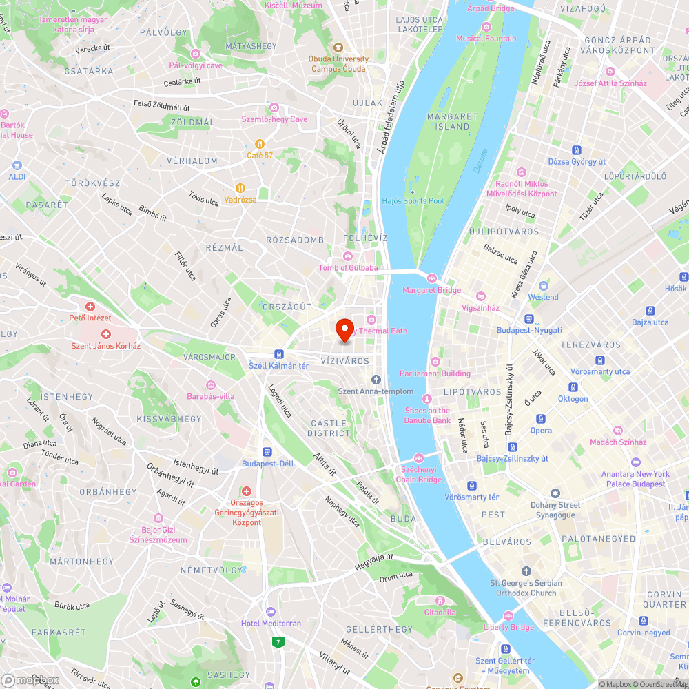 Hiányos útfelfestés a Vízivárosban bejelentés helye