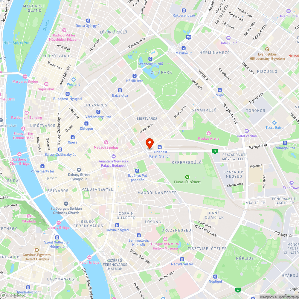 Undorító szag a Keleti pályaudvarnál bejelentés helye