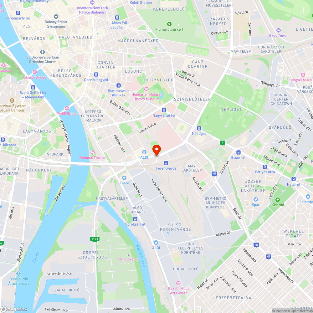 Kerékpárút akadályokkal bejelentés helye