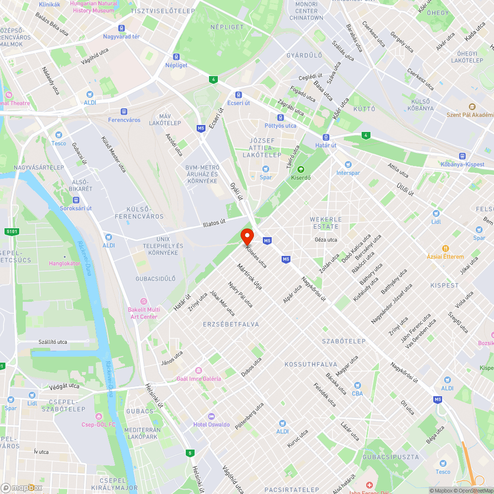 Eldugult vízelnyelő - Köteles utca-Balassa utca bejelentés helye