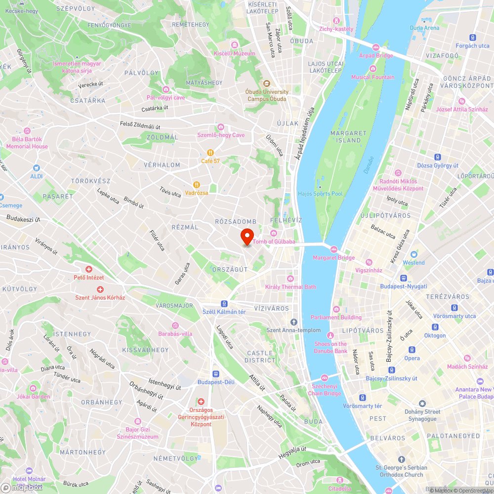 Rózsadombi járda bejelentés helye