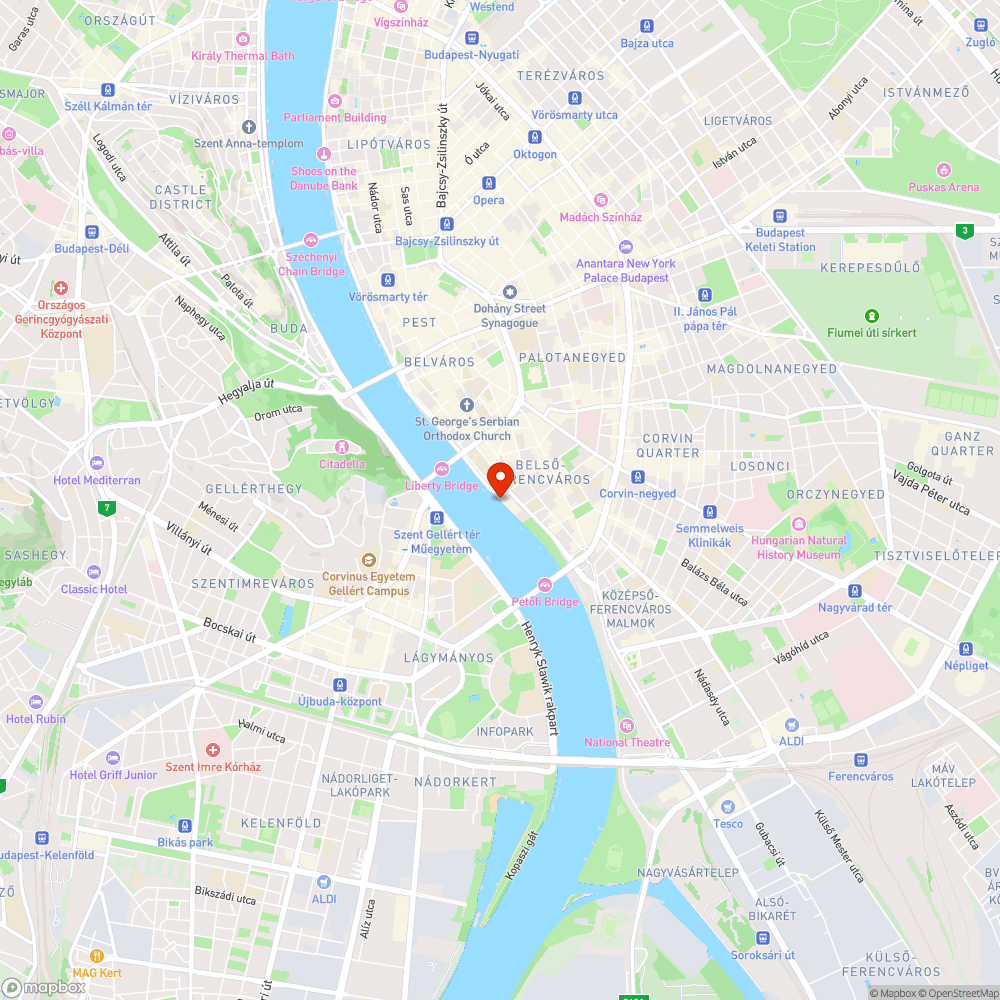 Világítás hiánya a bicikli úton a "Bálna Budapest" (CET) mellett bejelentés helye