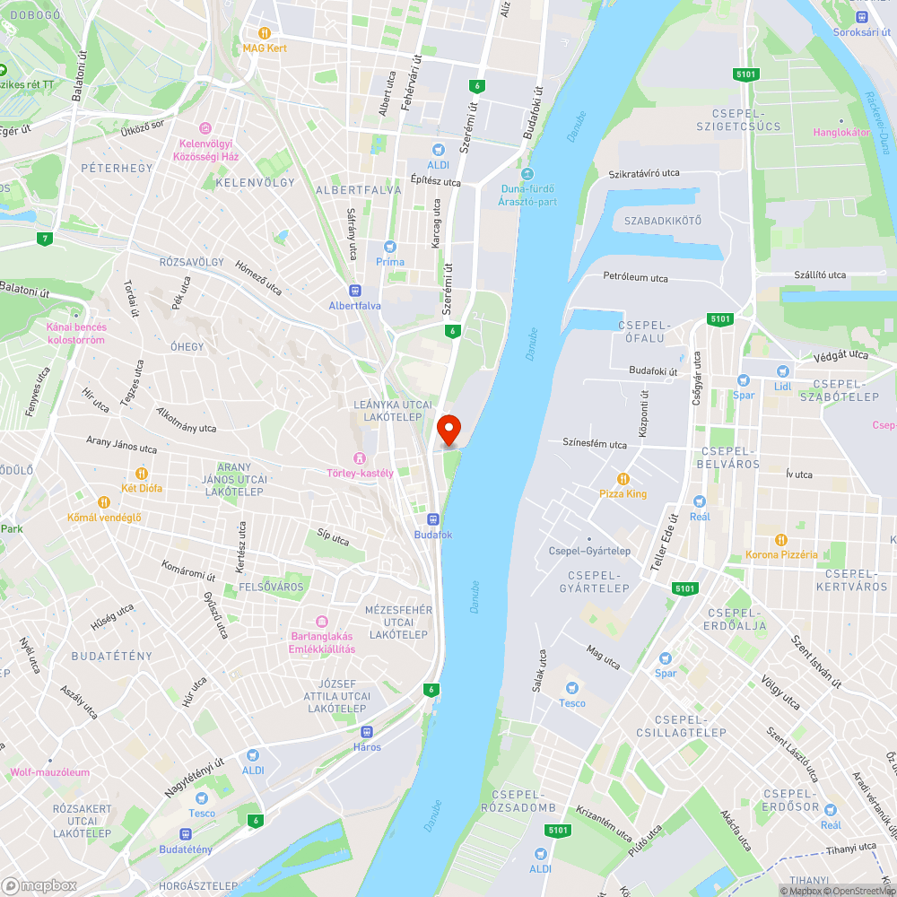 Deformált burkolatú és közvilágítás nélküli kerékpárút bejelentés helye