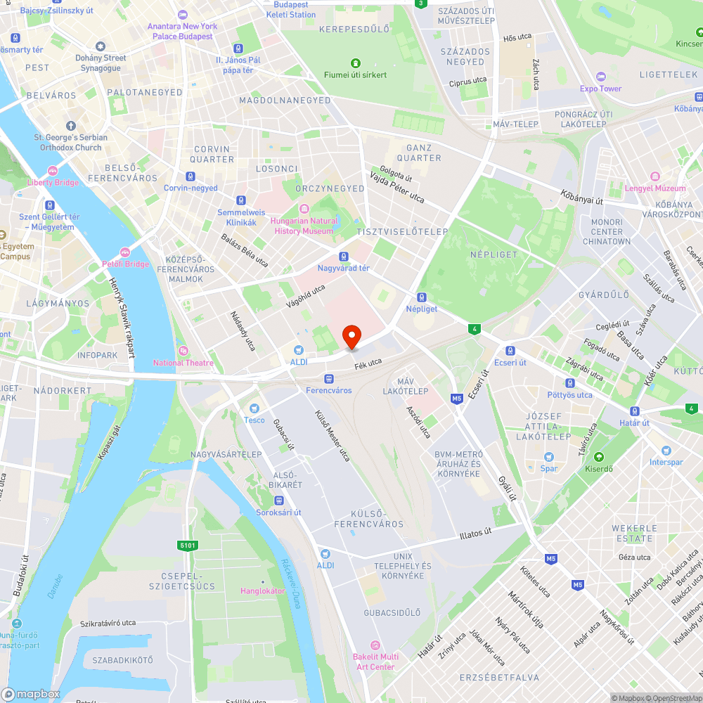 Könyves Kálmán krt - lyuk a kerékpárút alatt bejelentés helye