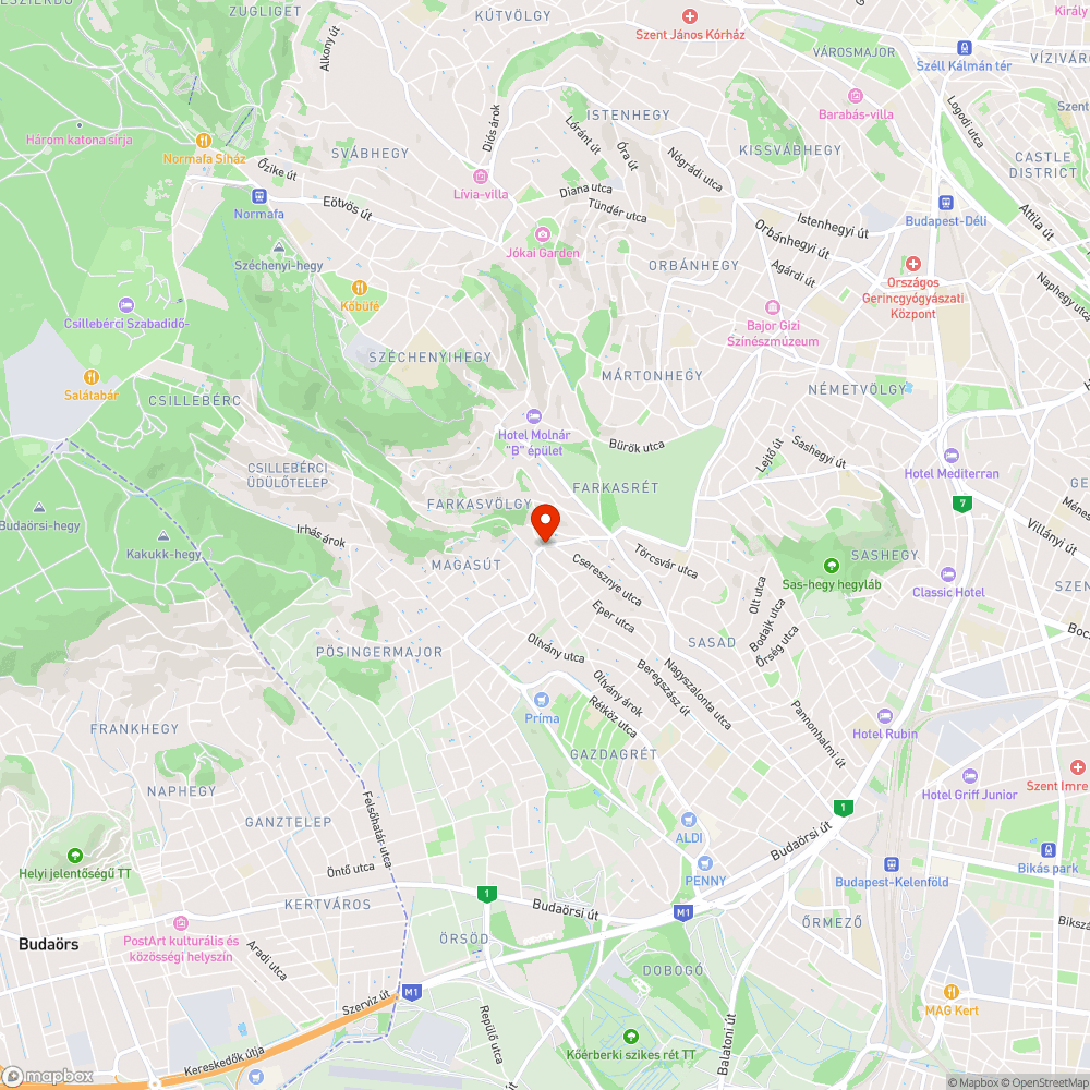 Mesterséges "patak" a Törökbálinti úton bejelentés helye