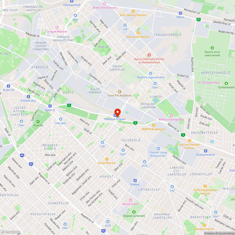 P+R parkoló bejelentés helye