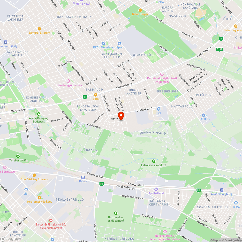 Balesetveszélyes rács bejelentés helye