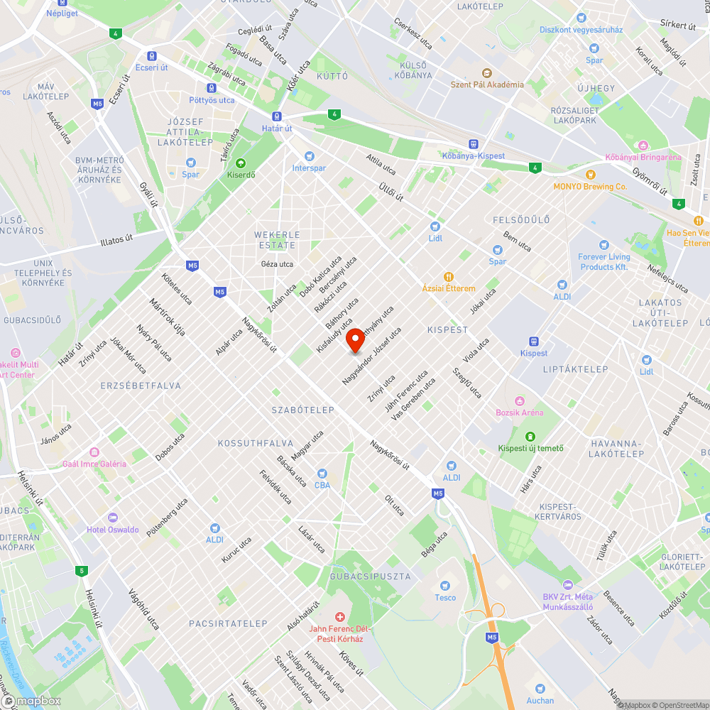 szeméthalom és letörött ágak Kispesten bejelentés helye