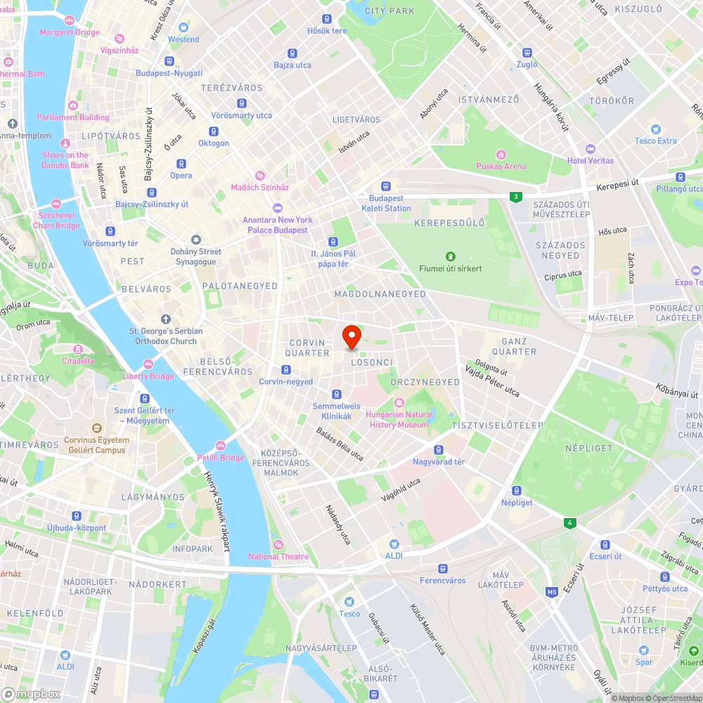 Sötét gyalogos átkelő bejelentés helye