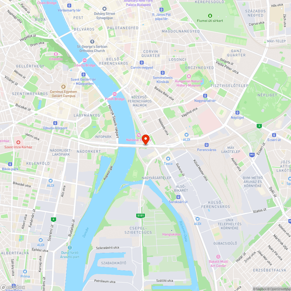 1-es villamos megálló - beázás bejelentés helye