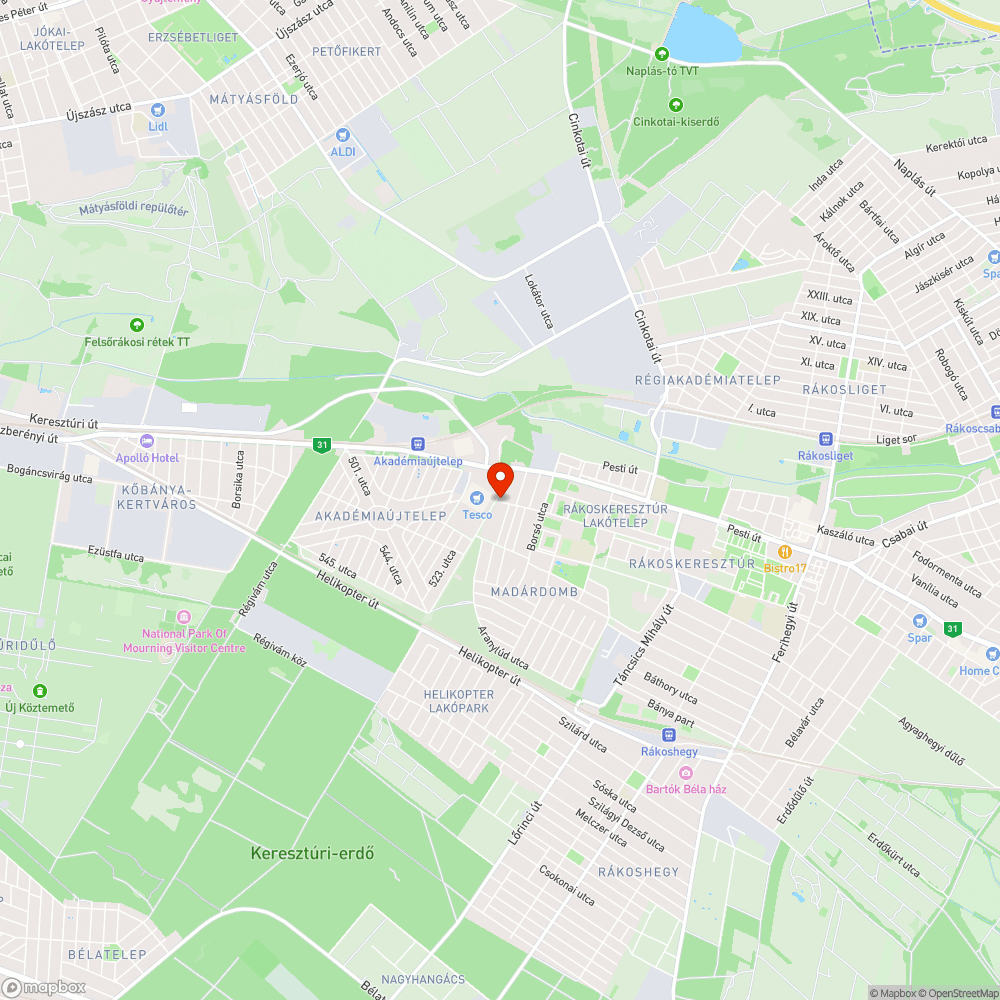 Nyílván jól látható... bejelentés helye