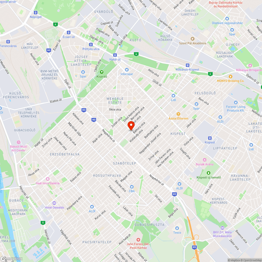 Fél járdát elfoglaló bokrok II. bejelentés helye