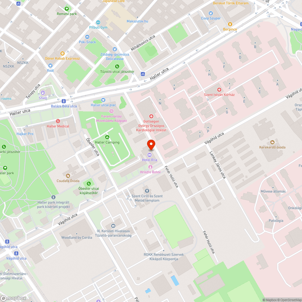 Fehér holló utca 2 ORSZÁGOS kardiológia szemetes a kornyek bejelentés helye