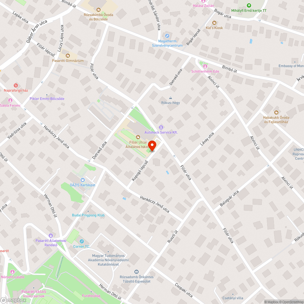 Elhagyott autó bejelentés helye