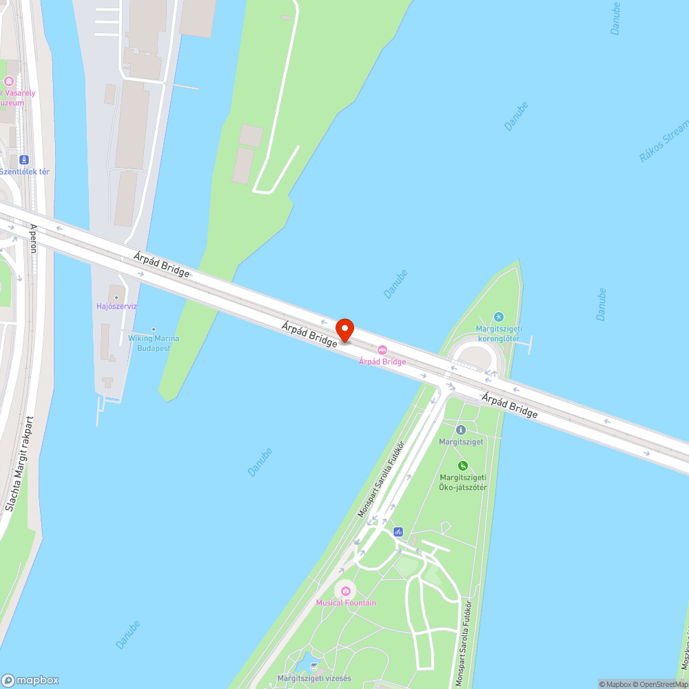 Árpád híd jobb sáv Szentlélek tér fele bejelentés helye