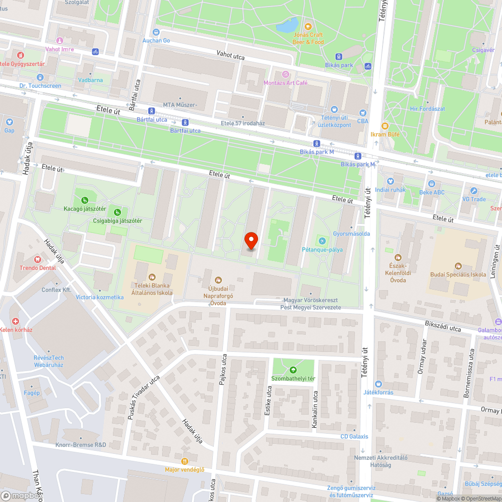 Otthagyott homokkupac bejelentés helye