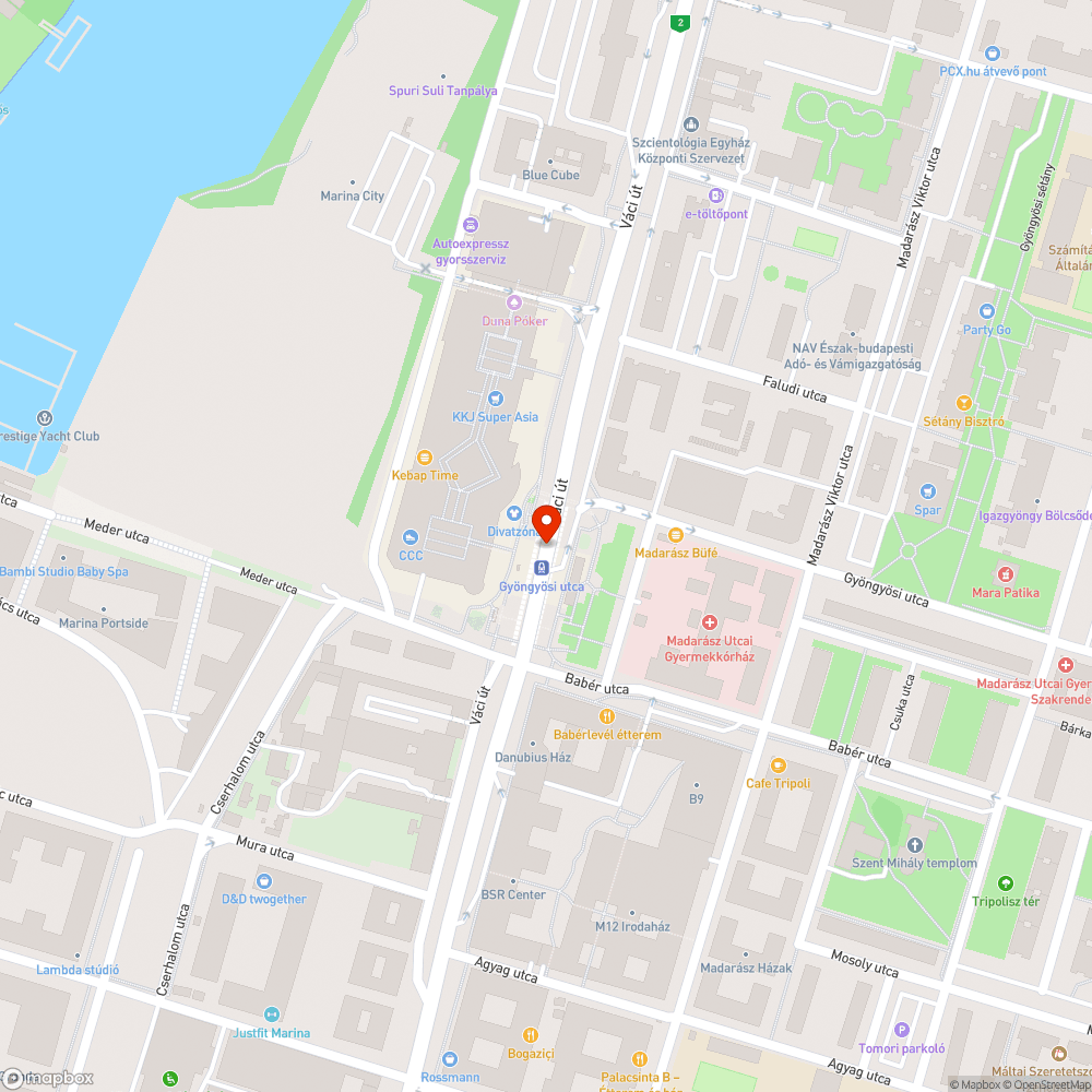 Gyöngyösi utca 105 indulási helye graffitis kuka bejelentés helye