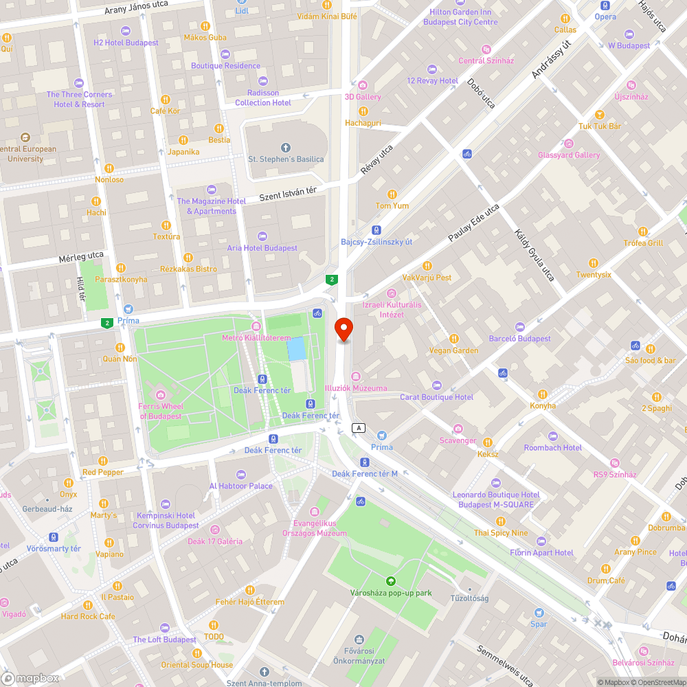 Hiányzó fa - Budapest, Bajcsy-Zsilinszky út 5-7 bejelentés helye