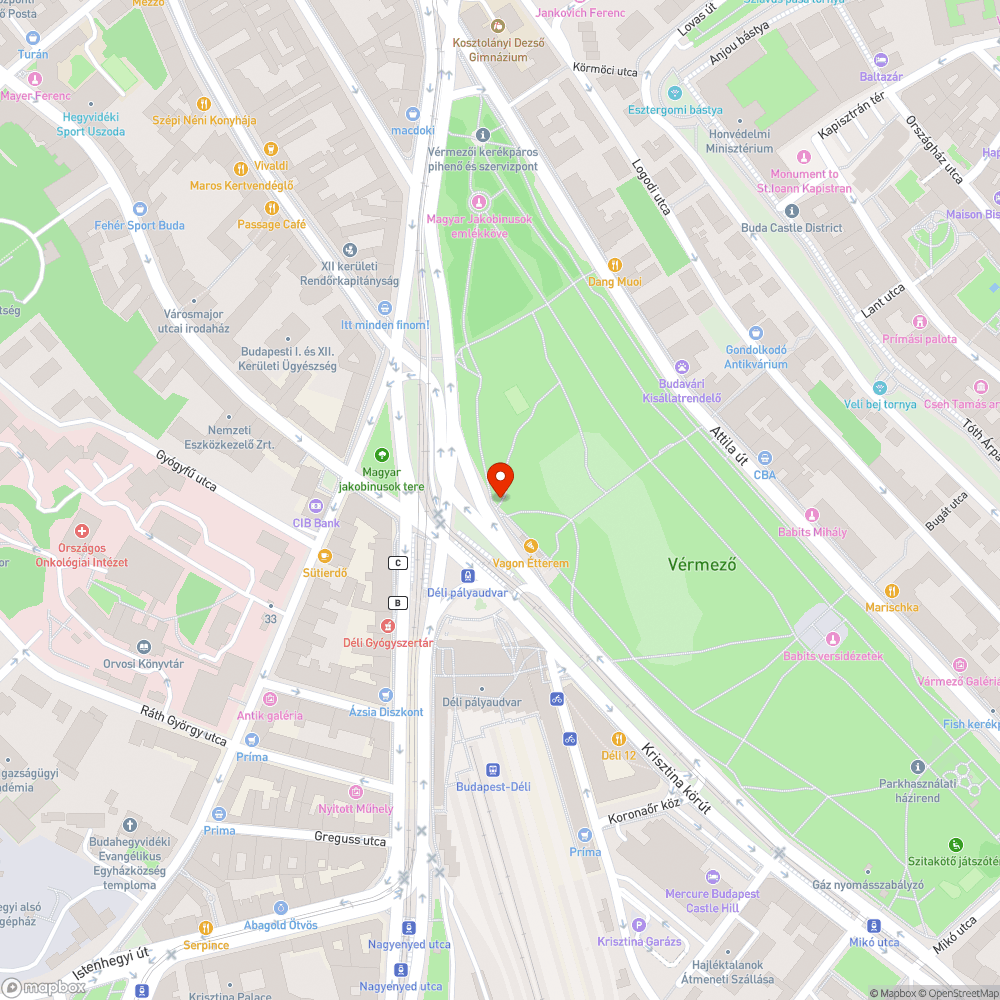 Park(oló) bejelentés helye