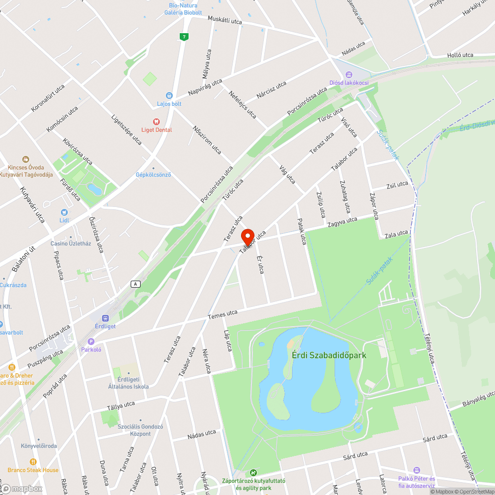 Beszakadt út bejelentés helye