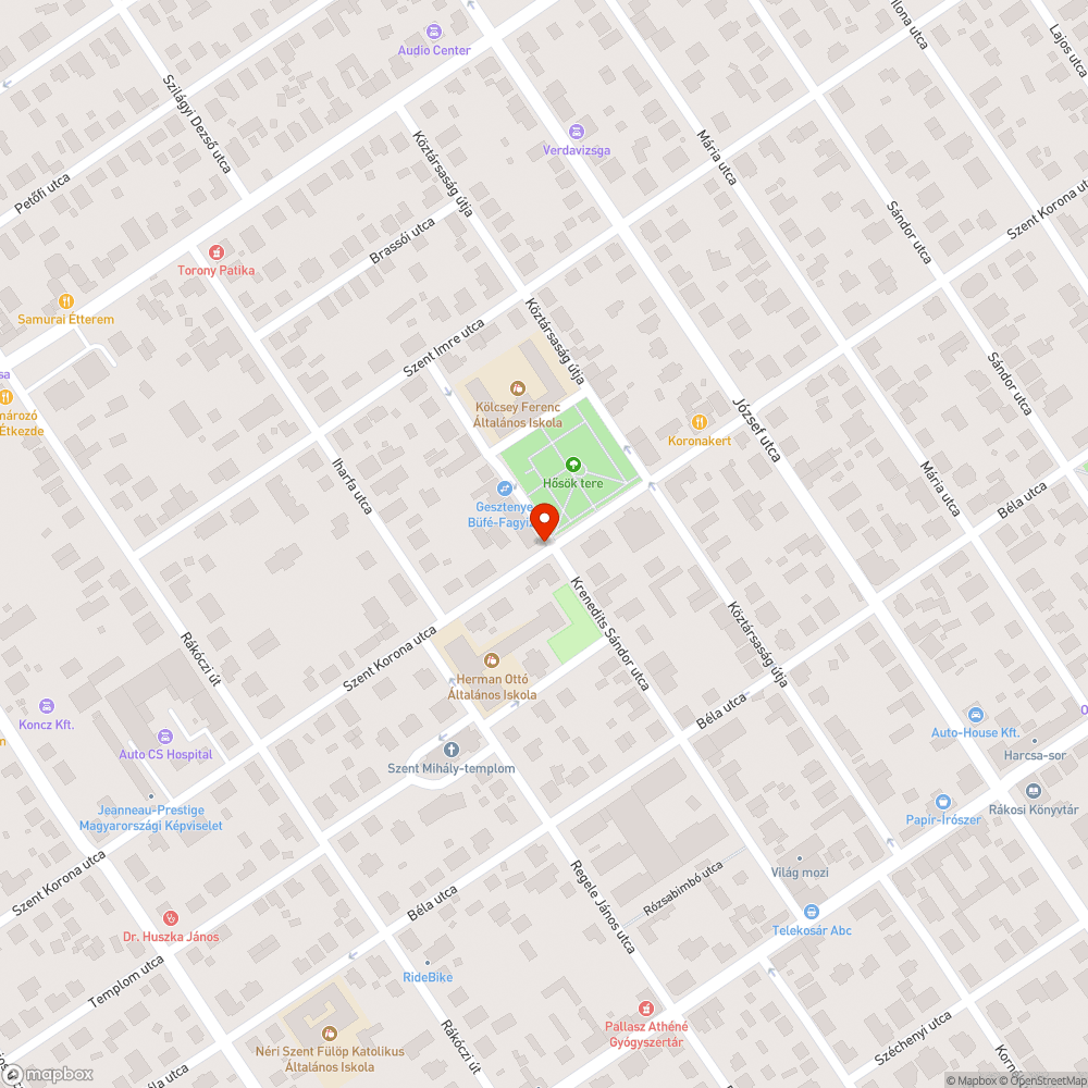 Kidőlt jelzőtábla bejelentés helye