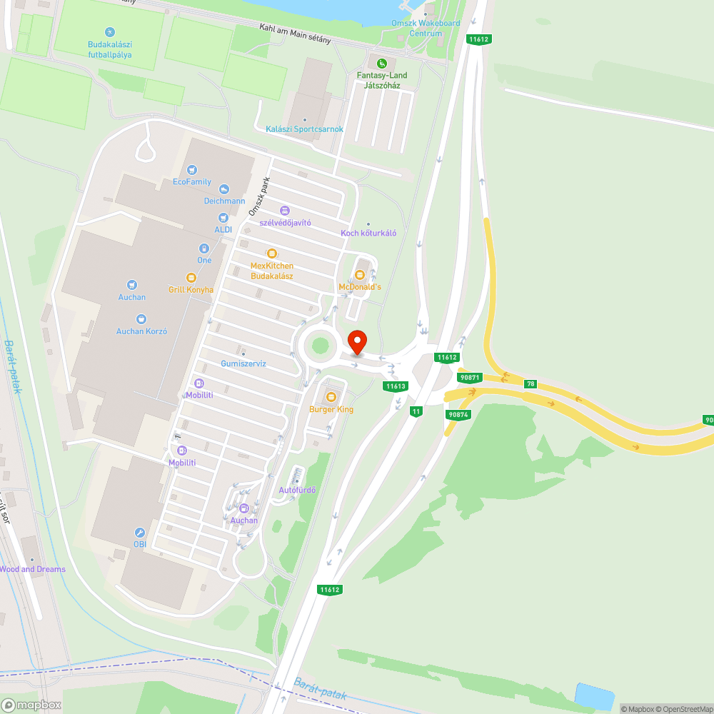 Megdőlt tábla bejelentés helye