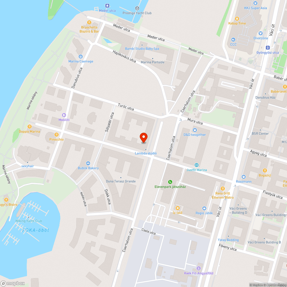 Uszodaru utca 14 nél  balesetveszelyes terelő sziget bejelentés helye