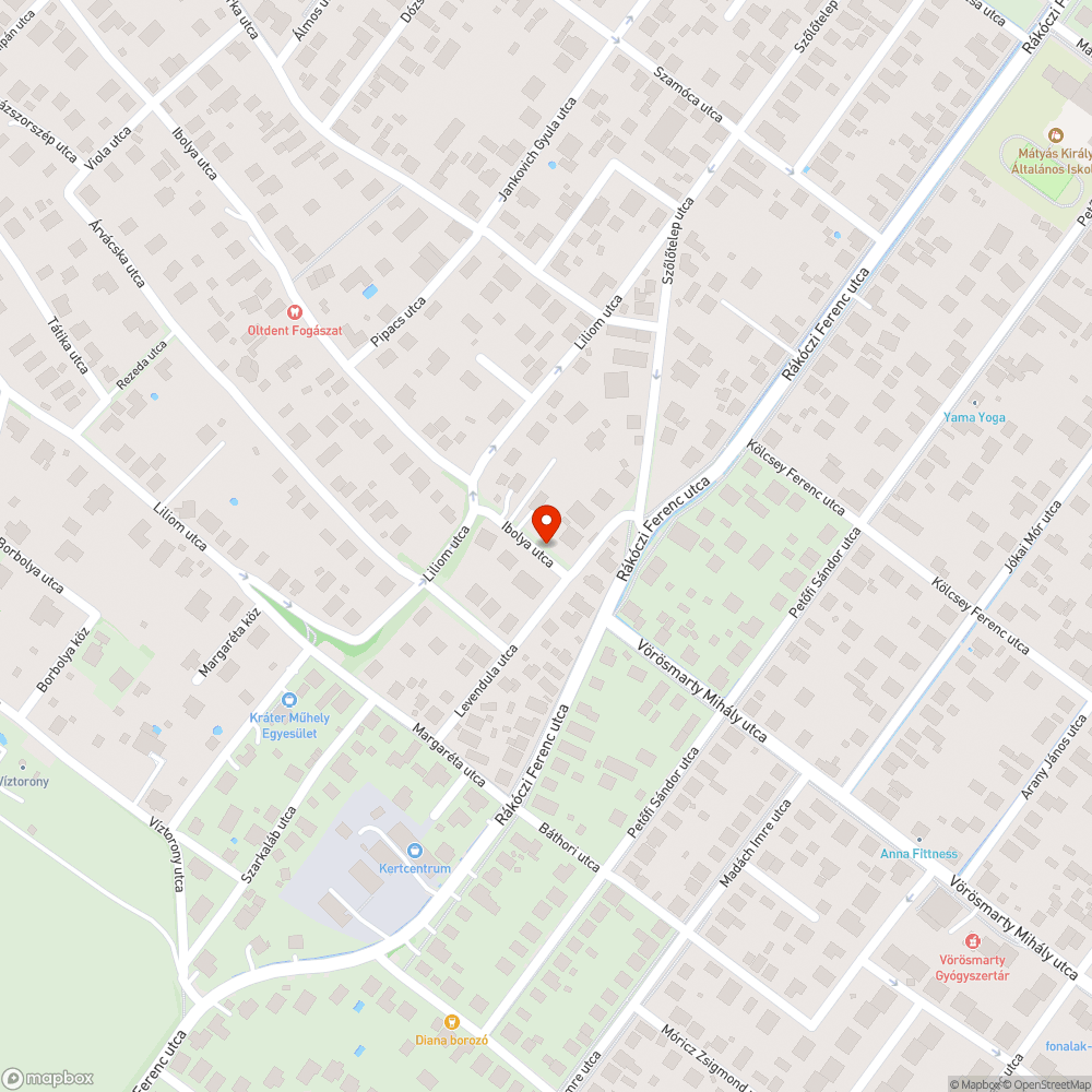 Kátyú a Levendula utca és az Ibolya utca talalkozasanal bejelentés helye