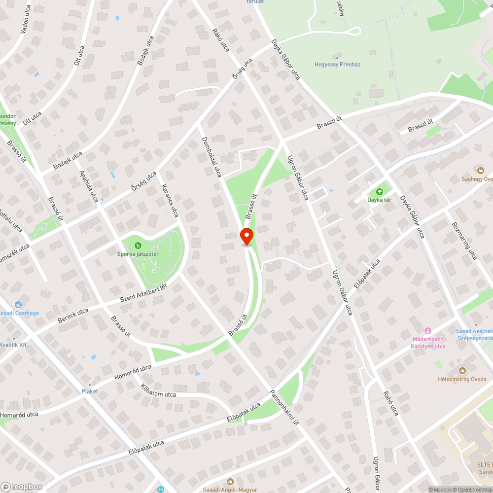 Választási plakát táblája a Brassó út 134-nél bejelentés helye