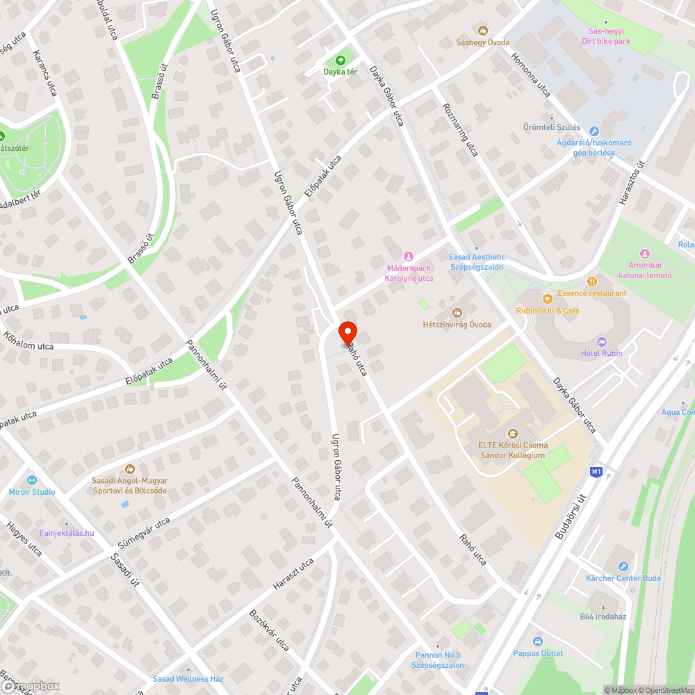 Zöldhulladék a Rahó utca 32-nél bejelentés helye