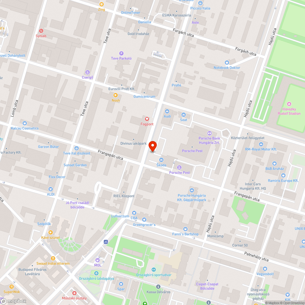 Röppentyű utca 35 elott hónapok óta elkeritve bejelentés helye