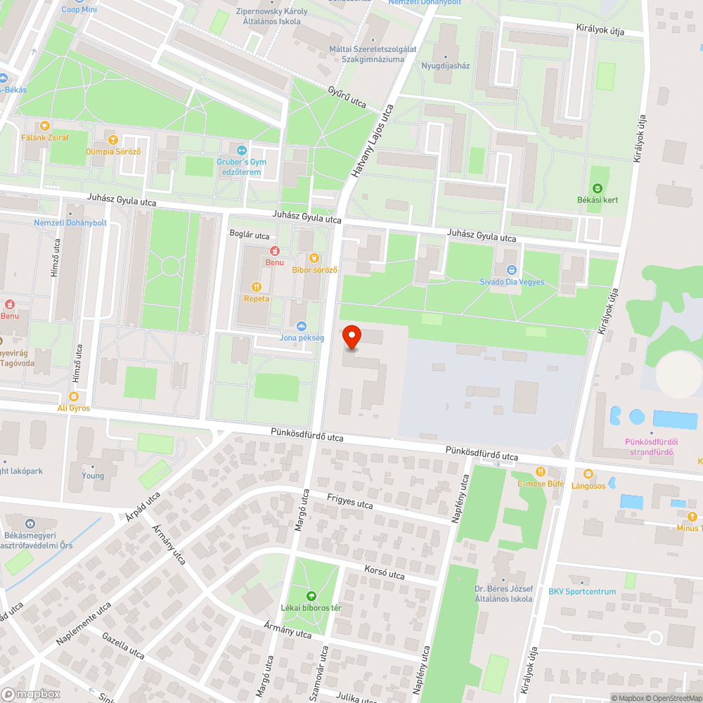 Ideiglenes piac Békásmegyer bejelentés helye