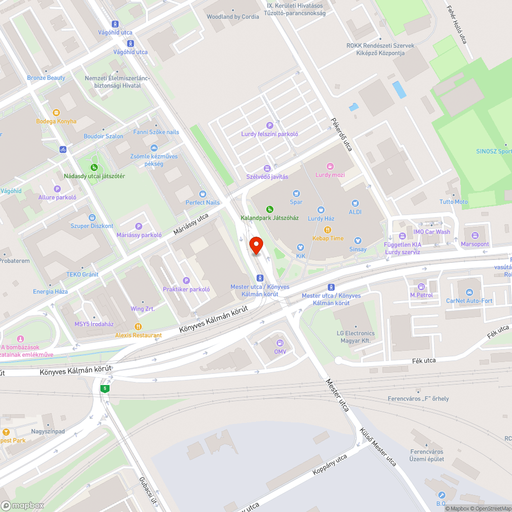 Elmozdult infrastruktúraelemek bejelentés helye