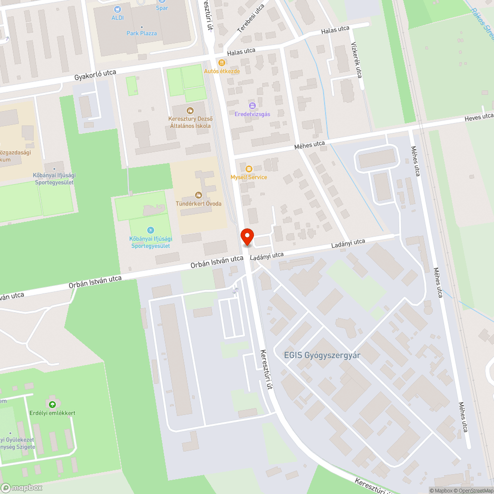 Keresztúri úti zebra bejelentés helye