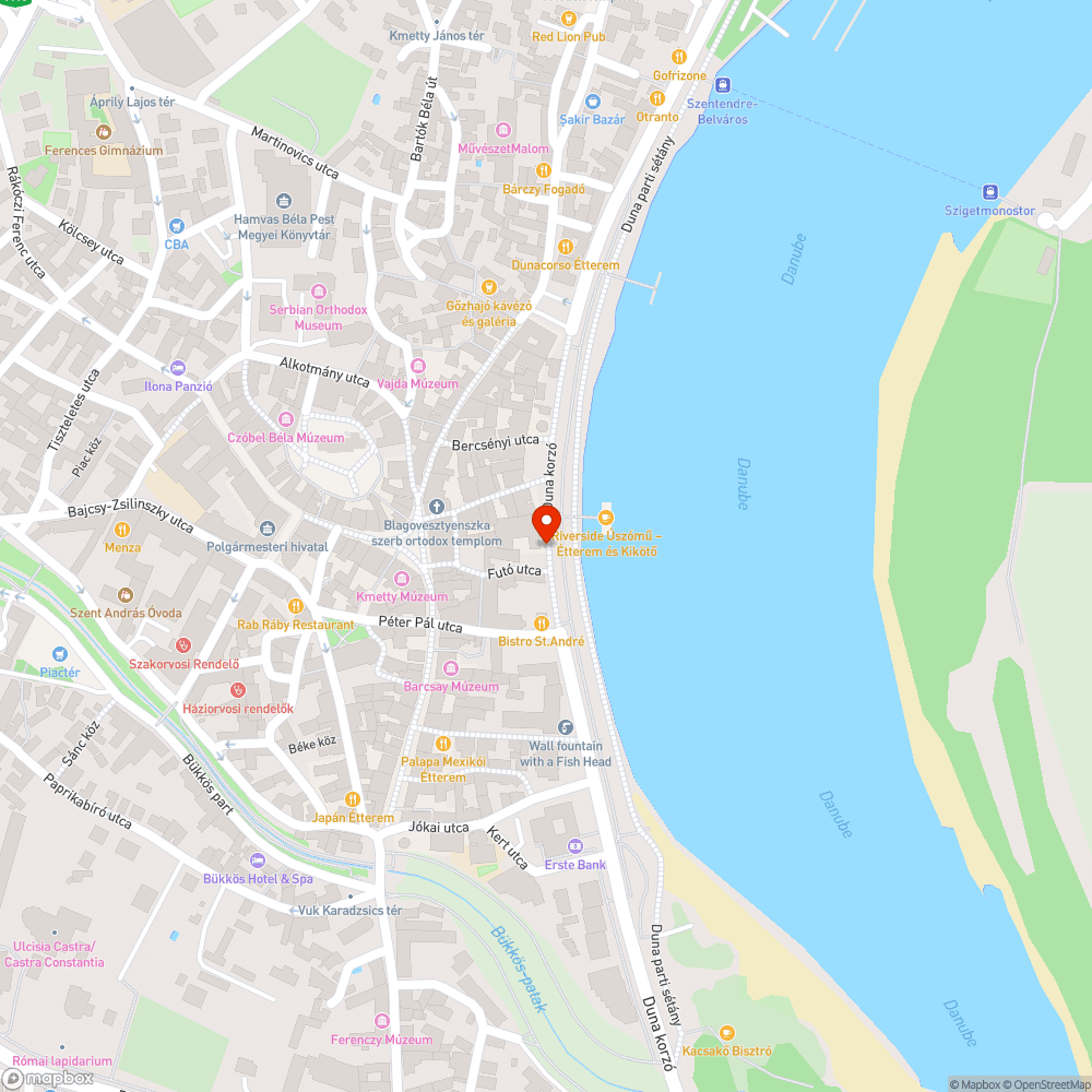 Beszakadt a járda Duna korzó Futó utca sarok bejelentés helye