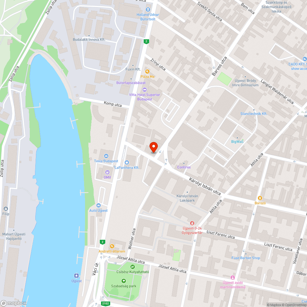 Autóúton kátyú bejelentés helye