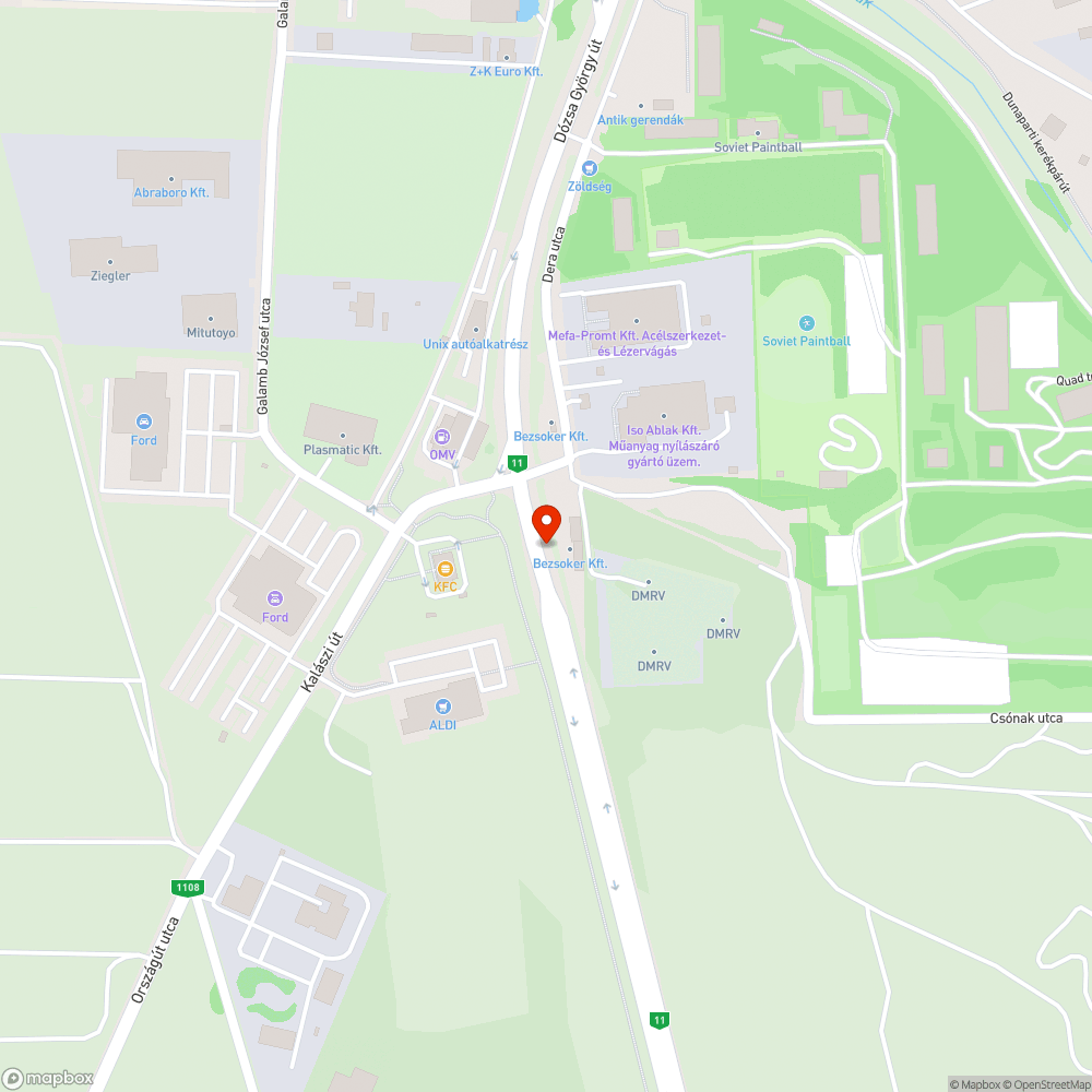 Szétesett lámpabura bejelentés helye