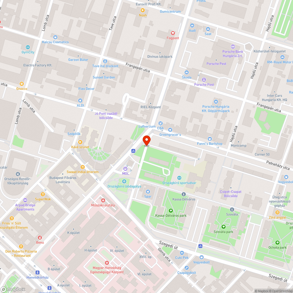 Megsüllyedt járda bejelentés helye