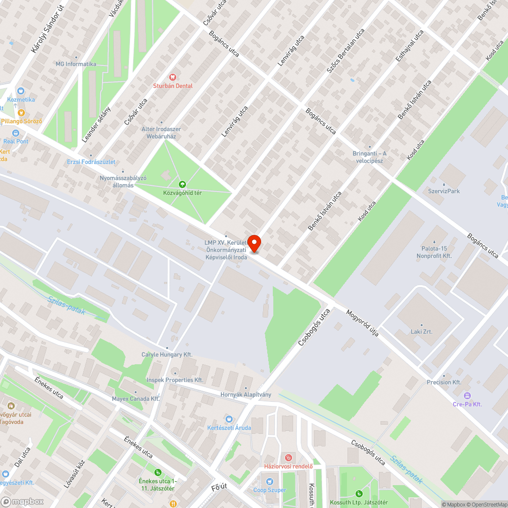 Kidőlt oszlop bejelentés helye