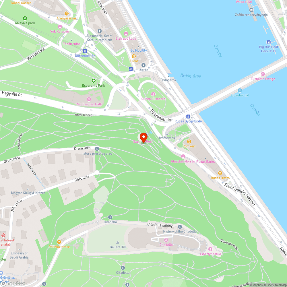 Gellért-hegy bejelentés helye