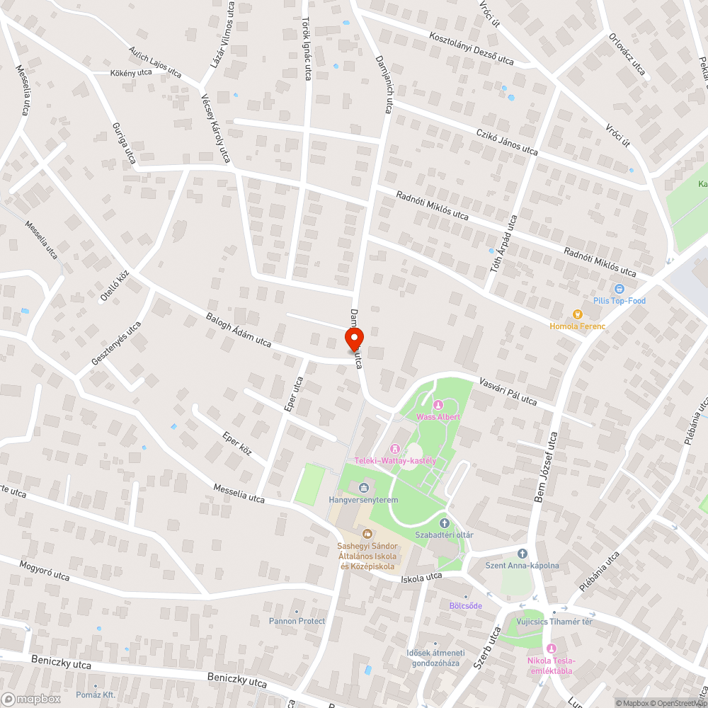 Felbontott úttest bejelentés helye