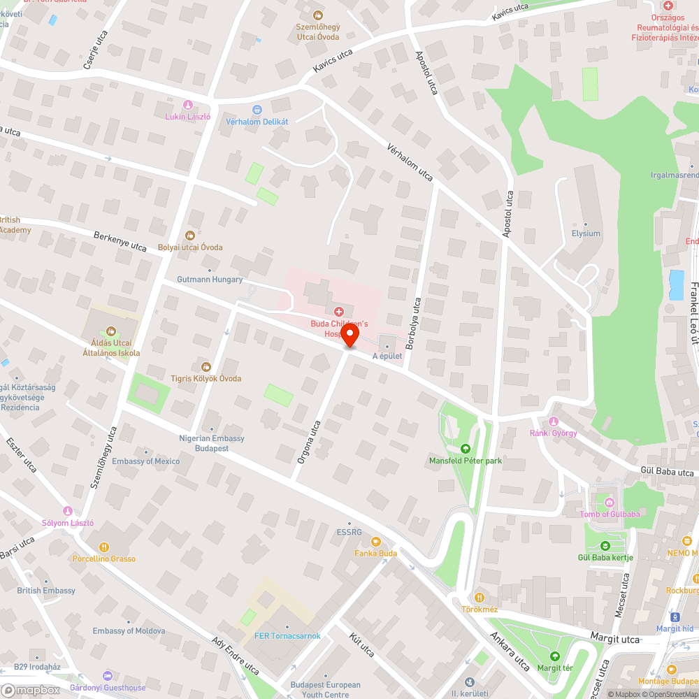 Kátyú a Bólyai utcában bejelentés helye