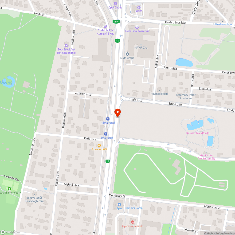 Kosz bejelentés helye